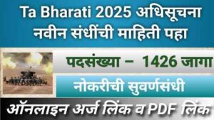 ta bharati 2025 notification
